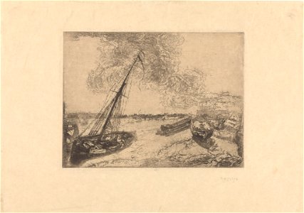 Beached Boats, print by James Ensor, 1888, Prints Department, Royal Library of Belgium, S. II 53374