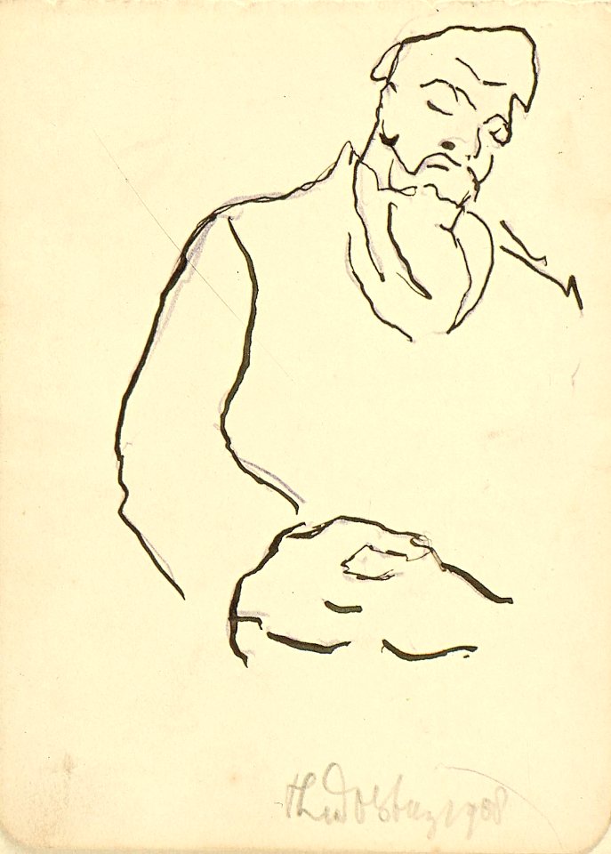 Bearded Man Sleeping by Theo van Doesburg Centraal Museum AB5411