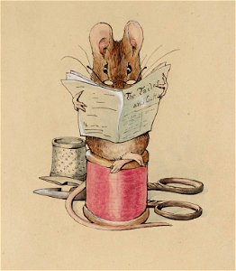 Beatrix Potter -The tailor Mouse. Free illustration for personal and commercial use.