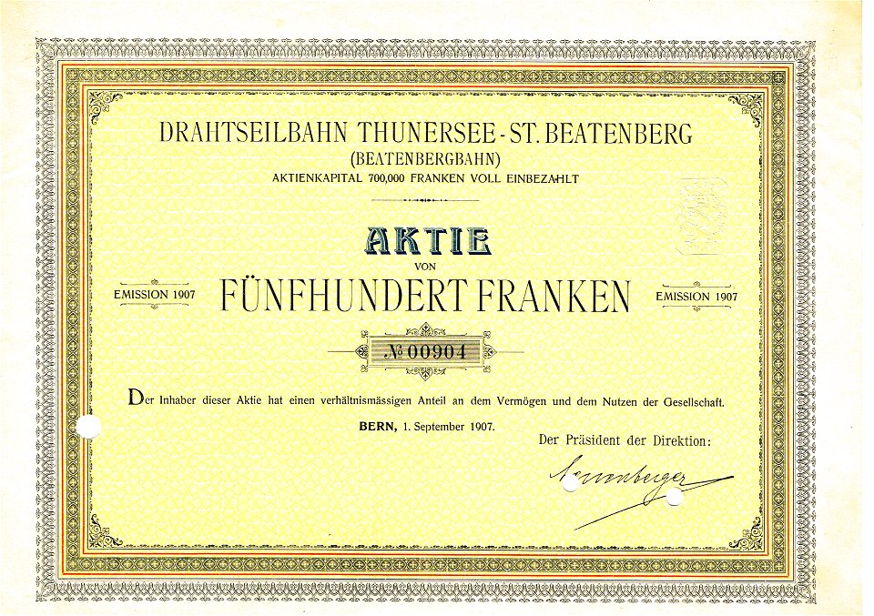 Beatenbergbahn 1907