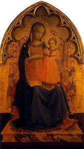 Beato angelico, madonna col bambino, 1430 ca., 189x81. Free illustration for personal and commercial use.