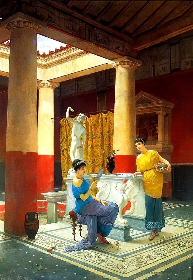 Beauties in an Interior by Luigi Bazzani, 1879