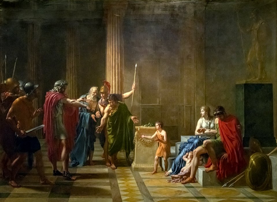 Beaux-Arts de Carcassonne - Leonidas à la considération de sa fille Cleonide, se contente de bannir son gendre Cleombiote - Pierre Bouillon
