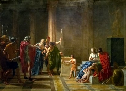 Beaux-Arts de Carcassonne - Leonidas à la considération de sa fille Cleonide, se contente de bannir son gendre Cleombiote - Pierre Bouillon