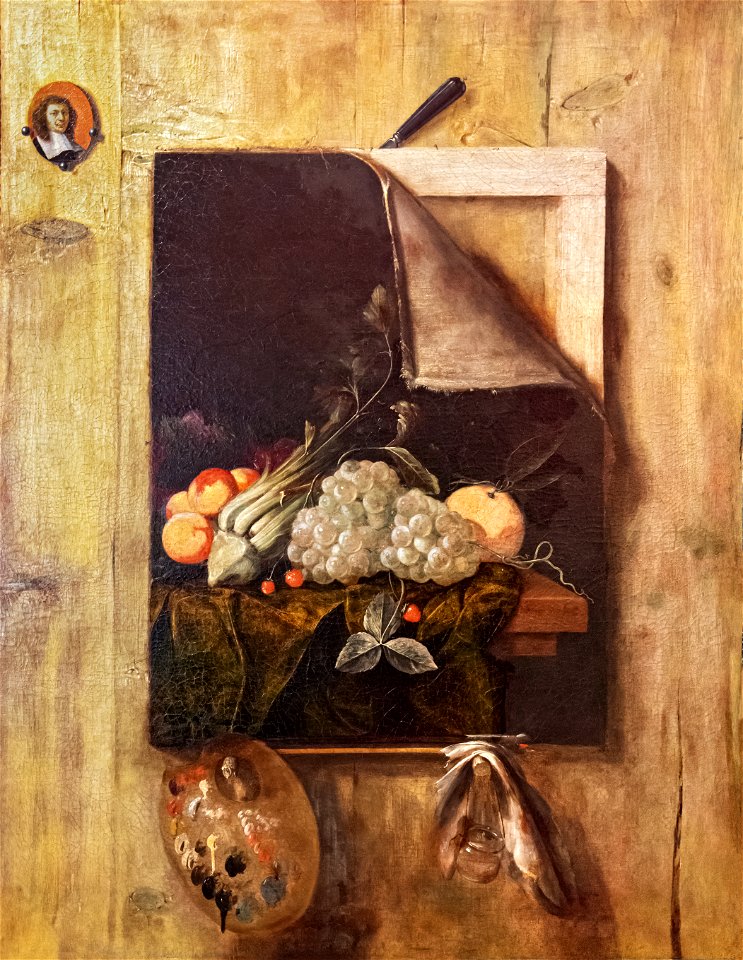 Beaux-Arts de Carcassonne - Nature morte en Trompe l'oeil - Cornelius Norbertus Gysbrecht -Joconde04400000243