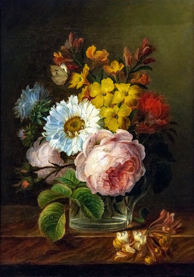 Beaux-Arts de Carcassonne - Bouquet de fleurs dans un verre d'eau - Anne Vallayer-Coster - Joconde04400000408