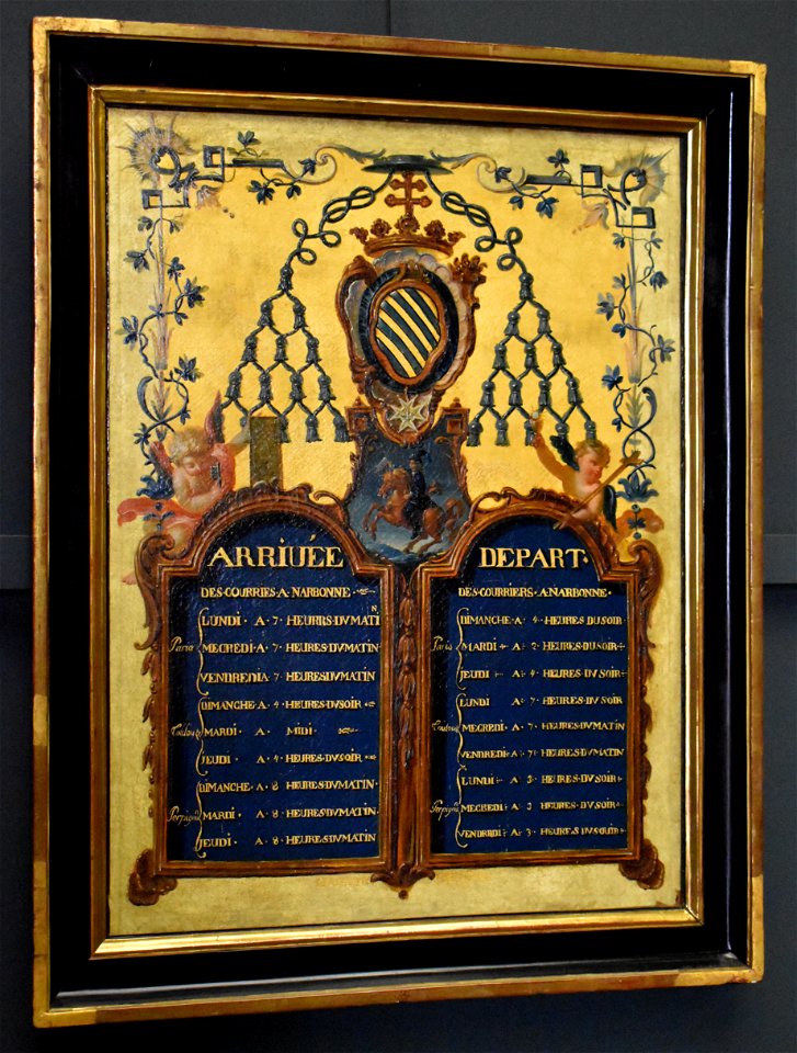 Beaux-Arts de Narbonne - Horaires des courriers de Narbonne 01