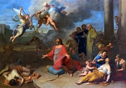 Beaux-Arts de Carcassonne - David en prière obtient la cessation de la peste - Giuseppe Sacchi 97.5x135 892.51.321 Joconde04400003084
