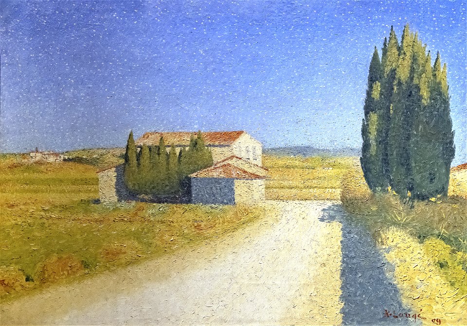 Beaux-Arts de Carcassonne - Le relais 1909 - Achille Laugé 50.8x71.12