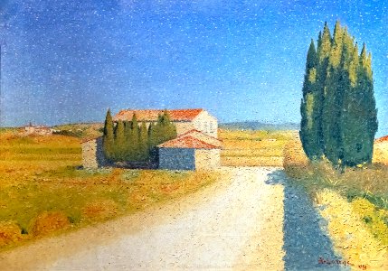 Beaux-Arts de Carcassonne - Le relais 1909 - Achille Laugé 50.8x71.12