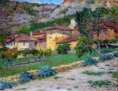 Beaux-Arts de Carcassonne - Maisons et rochers à Larroque (Ca1906) - Henri Marre