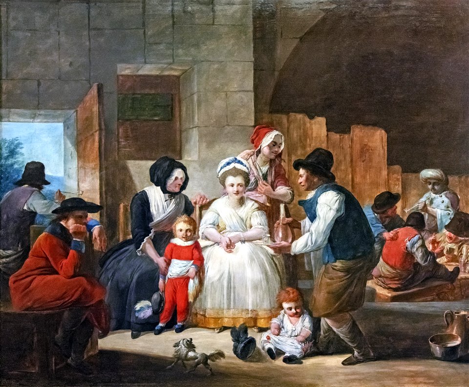 Beaux-Arts de Carcassonne - Scène d'intérieur 1784 - Jacques Gamelin - Joconde04400001307