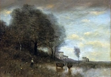 Beaux-Arts de Carcassonne - Paysage - Jean-Baptiste Camille Corot - Inv.984.2.1070 35.6x47.7