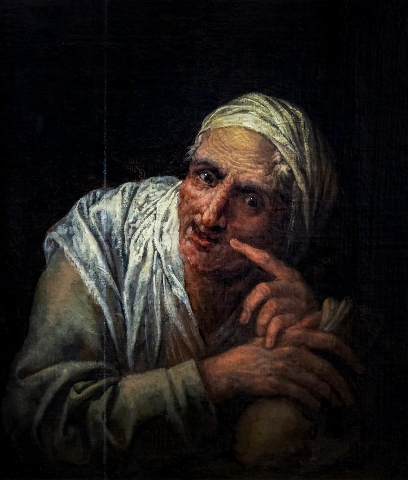 Beaux-Arts de Carcassonne - Tête de femme (ou La femme du muletier) - Pietro Della Vecchia - 49x42 Inv.892.51.310 Joconde04400003076