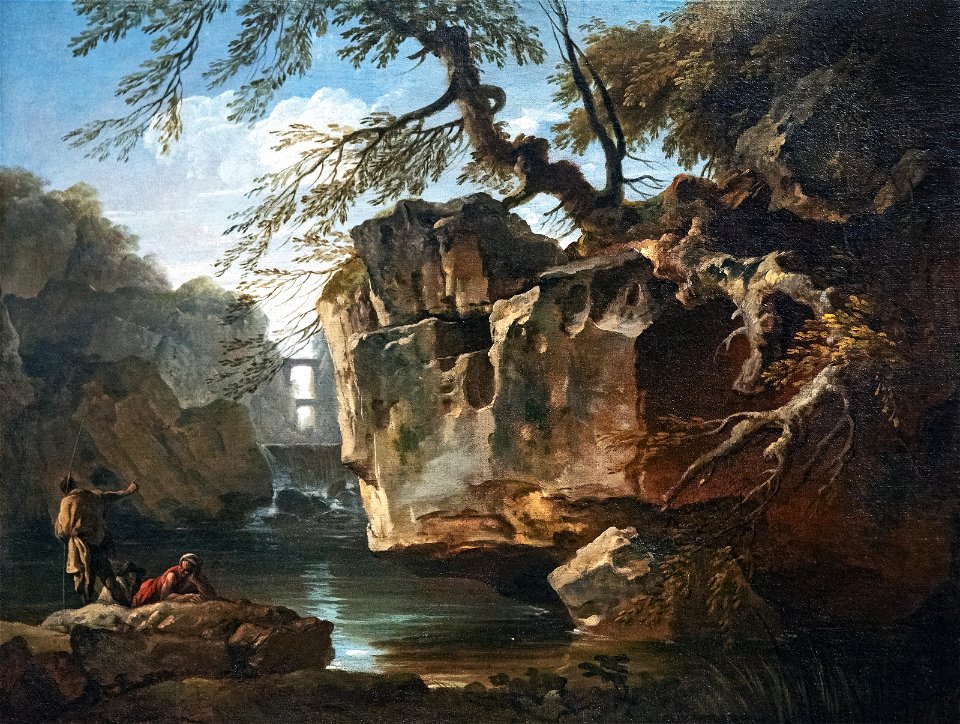 Beaux-Arts de Carcassonne - Paysage à la cascade - Claude Joseph Vernet - Joconde04400000570