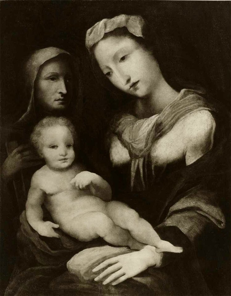 Beccafumi - Madonna con Bambino e santa, Collezione B. Sanminiatelli