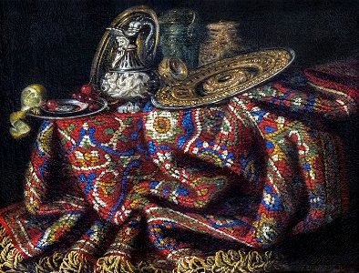 Beaux-Arts de Carcassonne - Nature morte au tapis - Francesco Fieravino (Il Maltese) Francesco Noletti Joconde04400000736