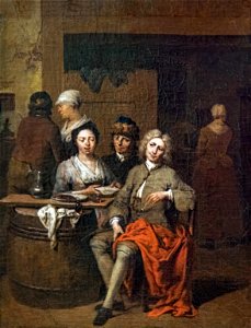 Beaux-Arts de Carcassonne - Scène dans un cabaret - Jan Baptist Lambrechts Joconde04400000339