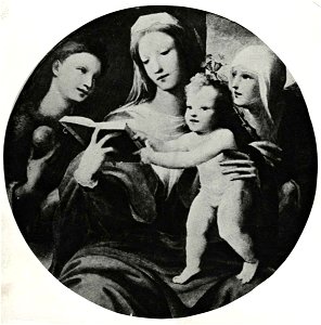 Beccafumi - Madonna con Bambino che legge con san Sigismondo e santa Caterina da Siena, Asta Galerie Fievez