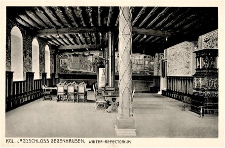 Bebenhausen. Winterrefektorium (AK 73348 Gebr. Metz)