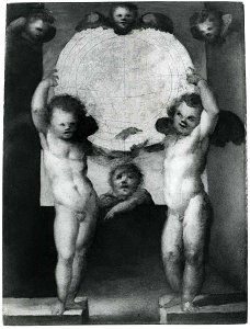 Beccafumi - Putti reggimedaglione, inv. 285