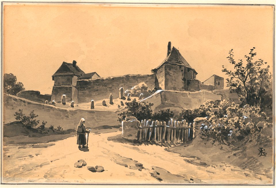 Bechyň, bašty u židovského hřbitova