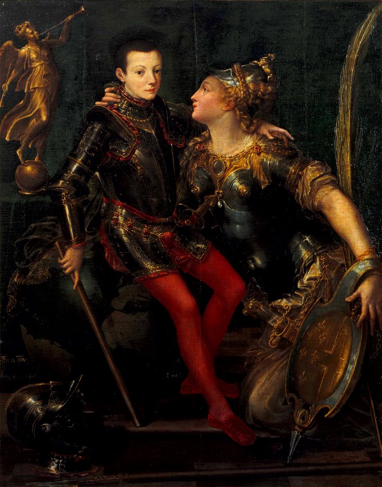 Girolamo Mazzola Bedoli - Parma abbraccia Alessandro Farnese (ca. 1556)