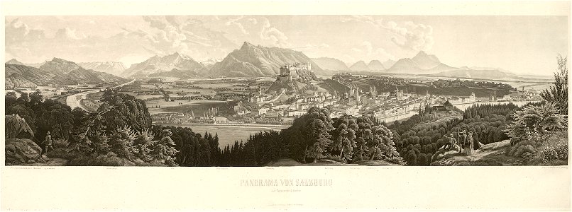 Beda Weinmann Panorama von Salzburg G 1174 IV