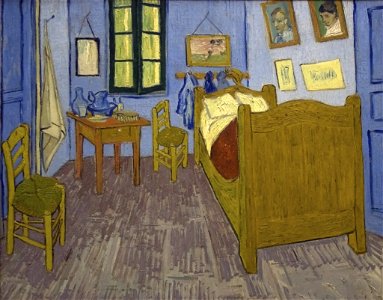 Bedroom of Van Gogh in Arles. Free illustration for personal and commercial use.