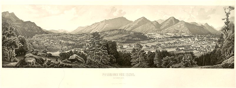 Beda Weinmann Panorama von Ischl G 1170 IV