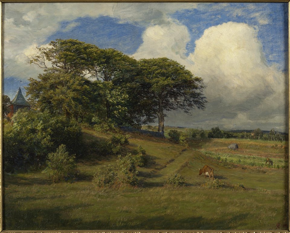 Beeches at the Dagsås Church, Halland (Niels Skovgaard) - Nationalmuseum - 18460