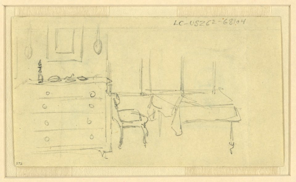 Bedroom, Abraham Lincoln home in Springfield, Illinois LCCN2004660405