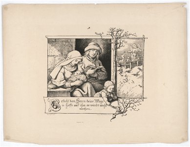 Befiehl dem Herrn deine Wege u. hoffe auf ihn er wirds wohl machen - gez. v. Ludw. Richter. LCCN2016649800