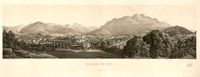 Beda Weinmann Panorama von Ischl G 1169 IV