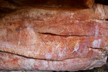 Beeswax dot snake on ochre paintings - Google Art Project