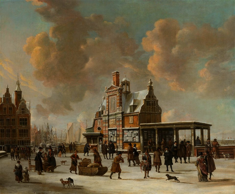 J.A. Beerstraaten The Paalhuis and the Nieuwe Brug
