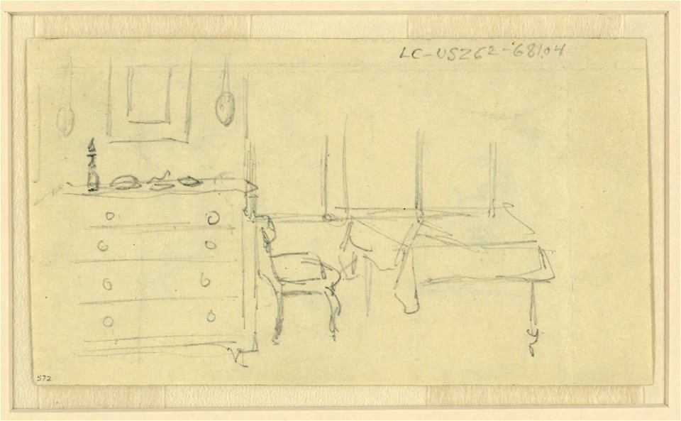 Bedroom, Abraham Lincoln home in Springfield, Illinois LCCN2004660405