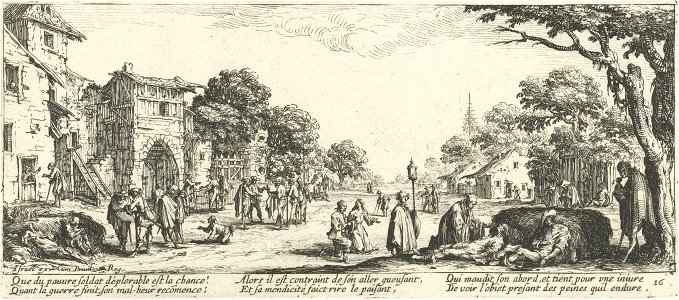 Beggars and dying from The Miseries and Misfortunes of War by Jacques Callot
