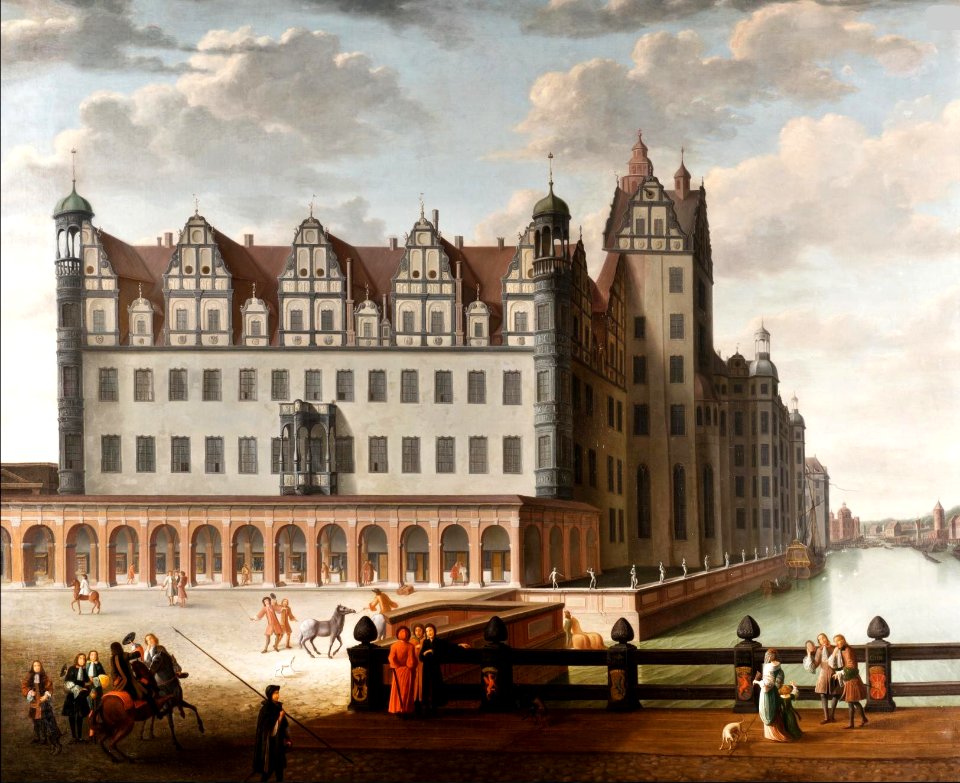 Berliner Schloss um 1690 von der langen Brücke Abraham Jansz. Begeyn