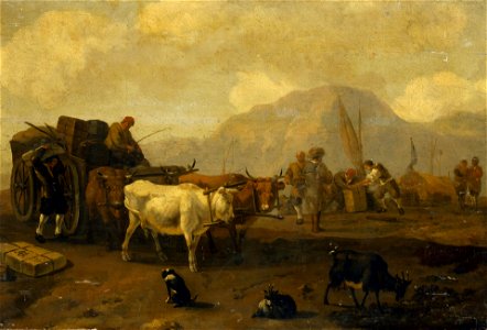 Begeyn, Abraham Jansz. - Landscape with a Cart Driven by Bullocks - Hermitage