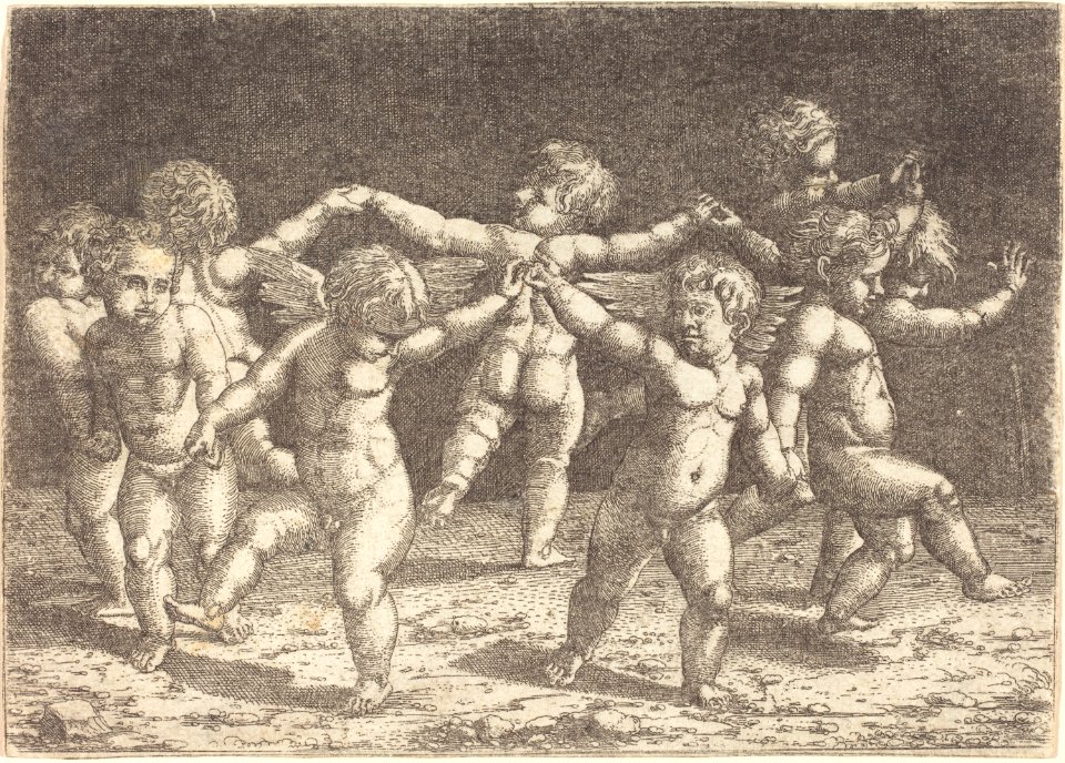Sebald Beham - Tanz der Götter der Liebe (Washington)