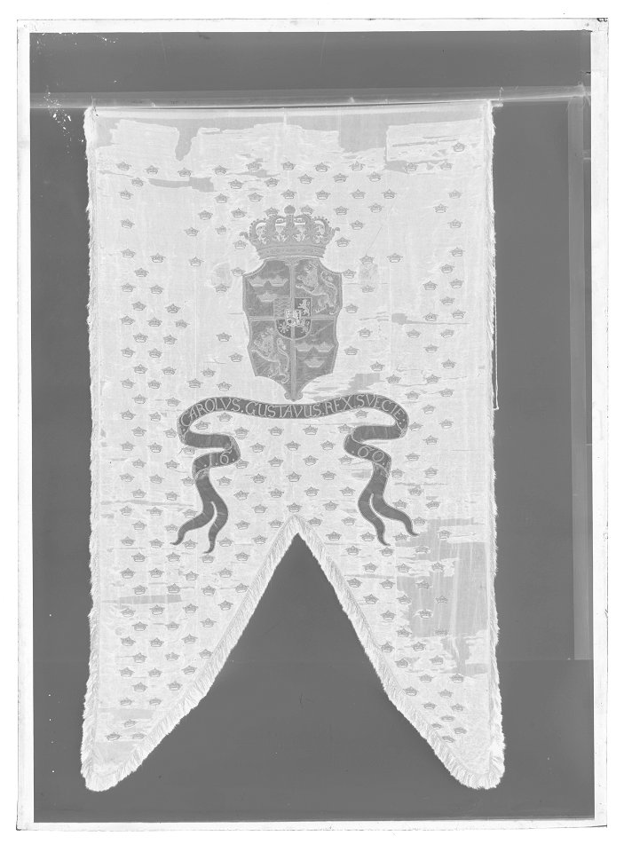 Begravningsbanér Karl X Gustav - Livrustkammaren - 9148-negative
