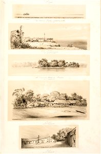 Bei Guará den Xingú aufwärts geschen den 2tec December 1842 - Blick den Xingú aufw6arts rechts in der Ferne die Ponta de Tapará den 2ten December 1842, da Coleção Brasiliana Iconográfica