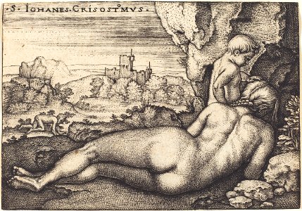 Sebald Beham - Buße des heiligen Johannes Chrysostomos (Washington)