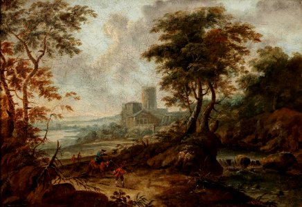 Beich (Umkreis) Südliche Flußlandschaft mit Reisenden