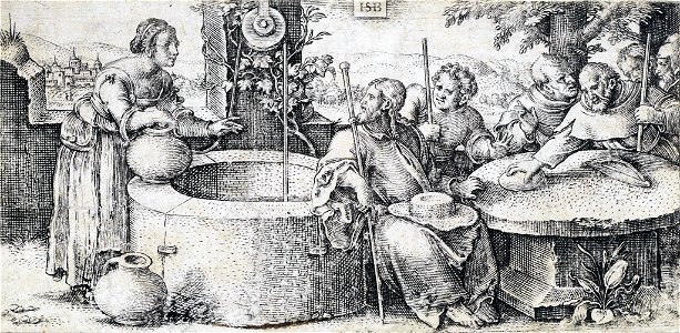 Hans Sebald Beham - Christus und die Samariterin