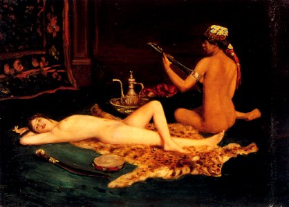 Behmer - Reclining Odalisque. Free illustration for personal and commercial use.