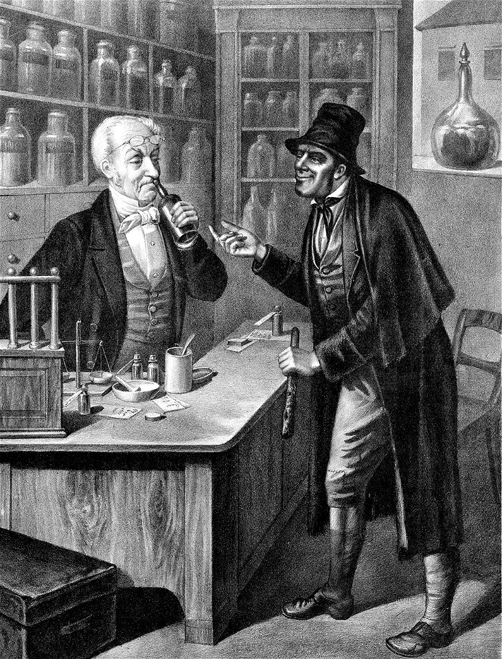 Beim Apotheker c1850
