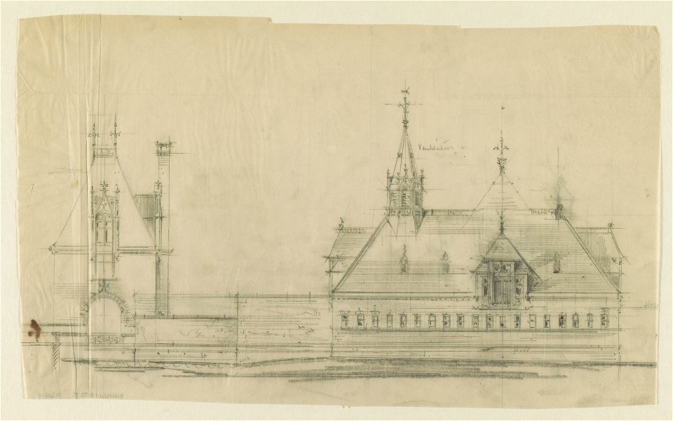 Belcourt, summer estate for Oliver H.P. Belmont, Newport, R.I. Elevation LCCN2015645541