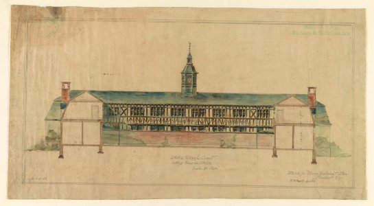 Belcourt, summer estate for Oliver H.P. Belmont, Newport, R.I. Front elevation) - R.M. Hunt archt LCCN2015645451